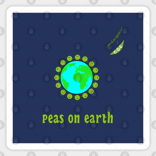 Peas on earth (and in space!) Magnet by shackledlettuce